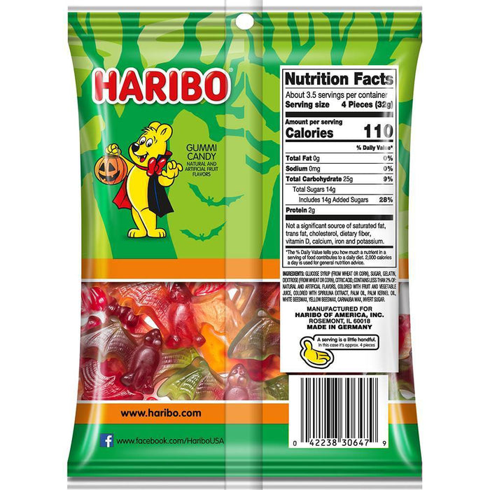 Haribo Halloween Sour Vampire Bats - 4oz
