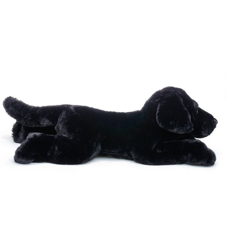 FAO Schwarz Toy Plush Lying Labrador 15" - Black