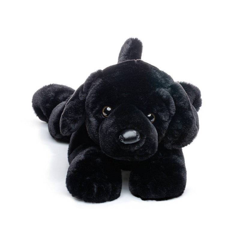 FAO Schwarz Toy Plush Lying Labrador 15" - Black
