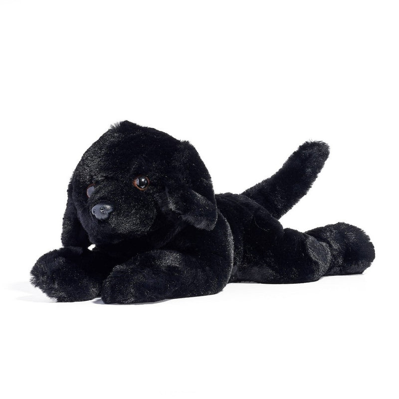 FAO Schwarz Toy Plush Lying Labrador 15" - Black