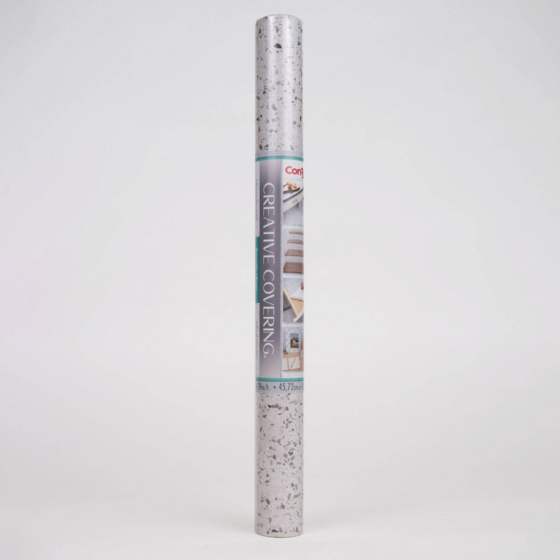 Con-Tact 18"x16' Adhesive Shelf Liner - Petite Terazzo Gray