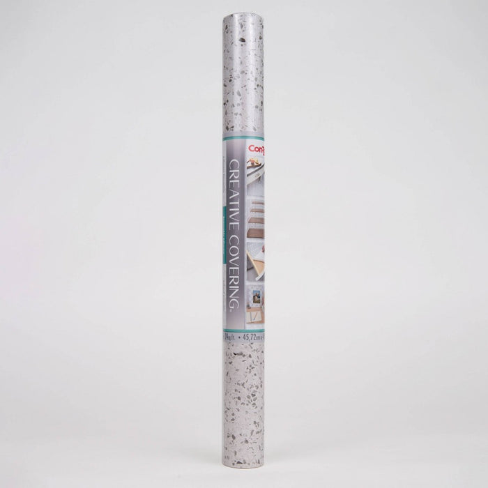 Con-Tact 18"x16' Adhesive Shelf Liner - Petite Terazzo Gray