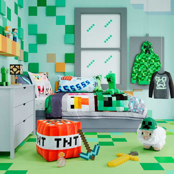 Minecraft Creeper 14"x7" Kids' Pillow Buddy Green