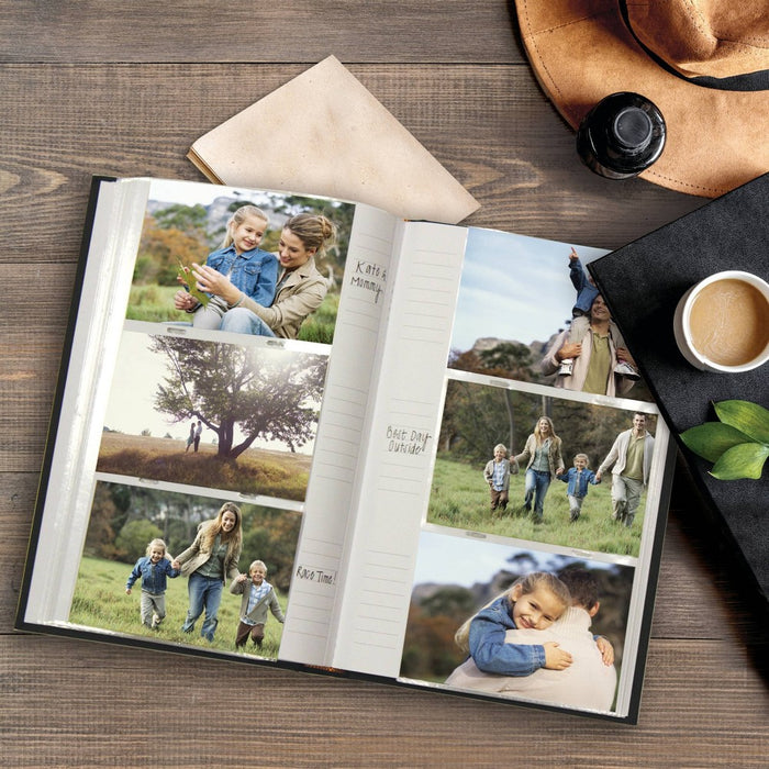 8.5" x 12.75" Photo Album Black 3 Per Page - Threshold