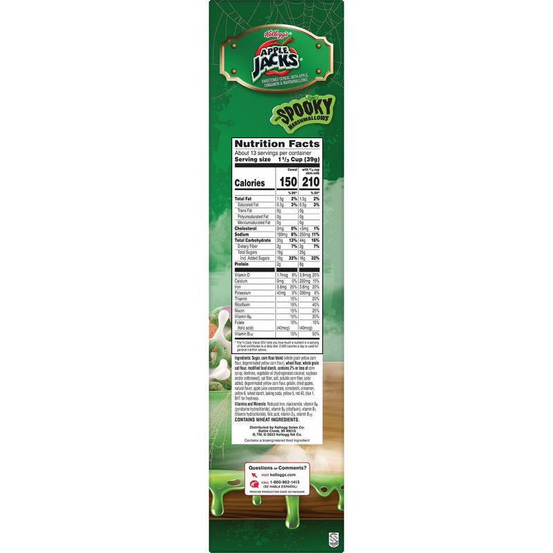 Kellogg's Apple Jacks Spooky Cereal - 18.7oz