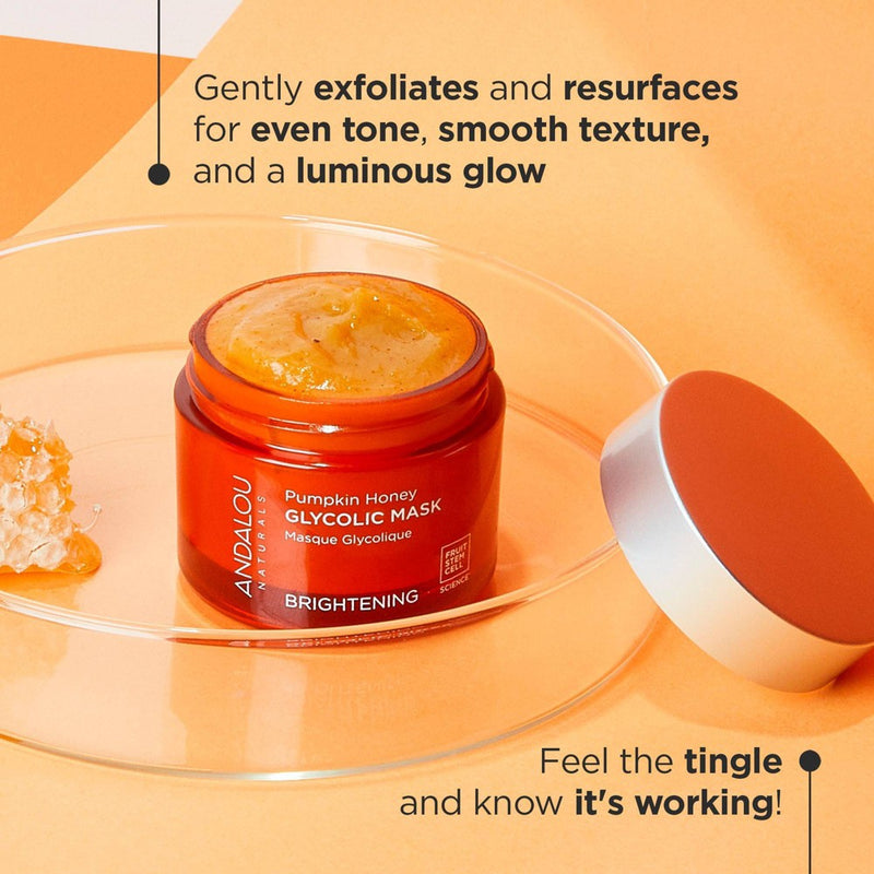 Andalou Naturals Brightening Pumpkin Honey Glycolic Mask - 1.7oz