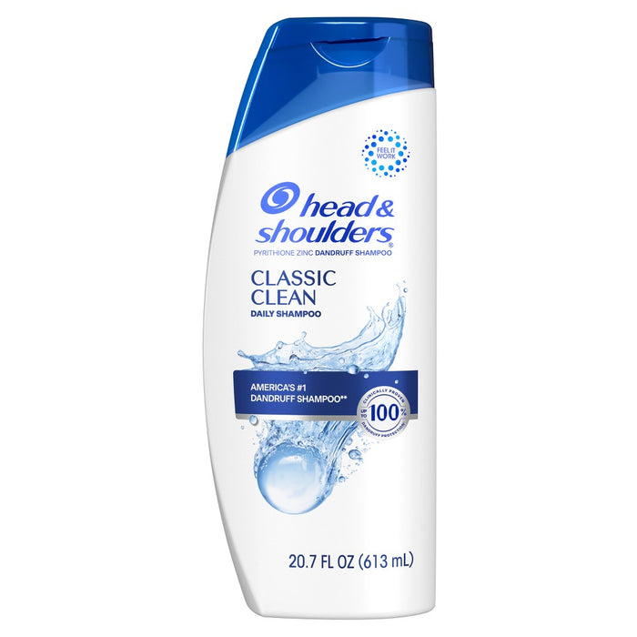 Head & Shoulders Dandruff Shampoo, Anti-Dandruff Treatment, Classic Clean for Daily Use, Paraben-Free - 20.7 fl oz