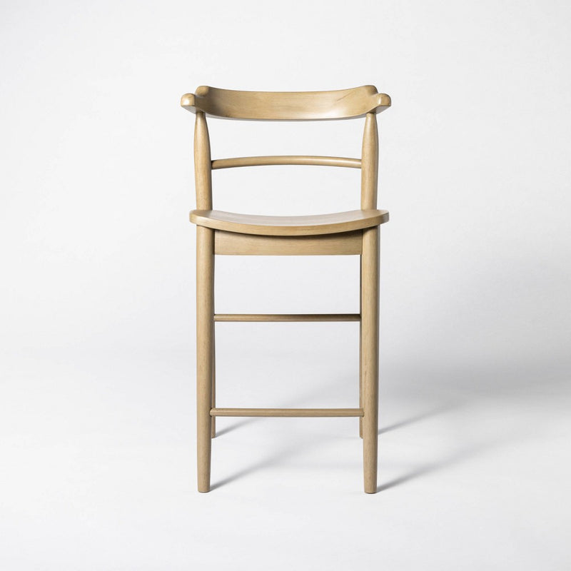 Kaysville Curved Back Wooden Counter Height Barstool Gray Wash - Threshold designed with Studio McGee (LOCAL PICKUP ONLY)