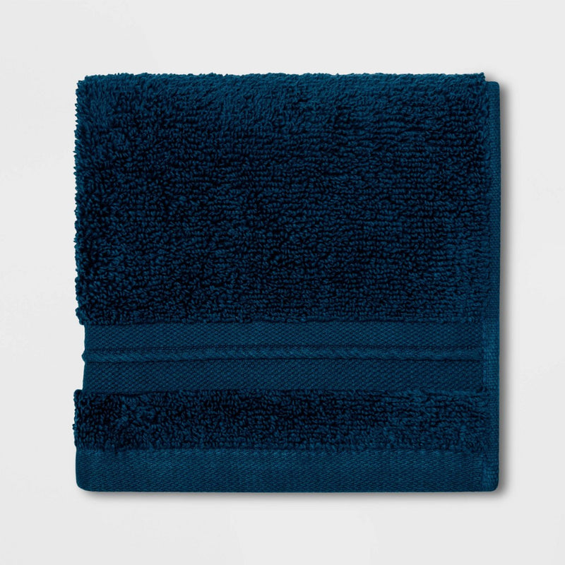 Spa Washcloth Dark Blue- Threshold Signature