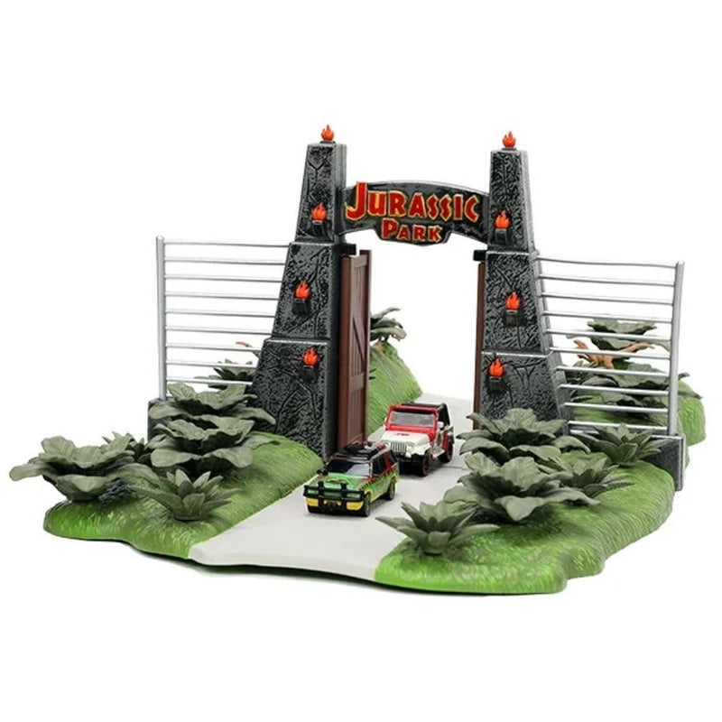 Nano Hollywood Rides Jurassic Park Nanoscene with 2 Die-Cast Toy Vehicles