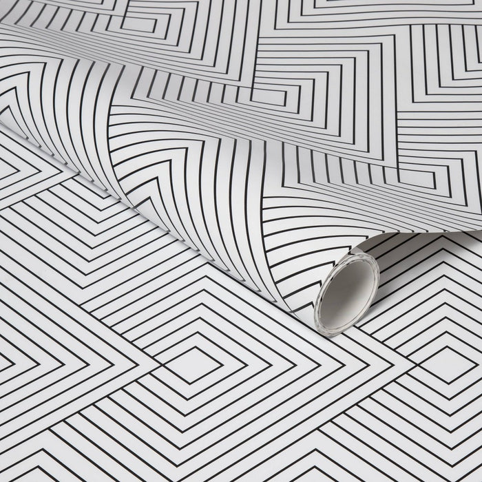 Diamonds Peel & Stick Wallpaper Black/White - Project 62