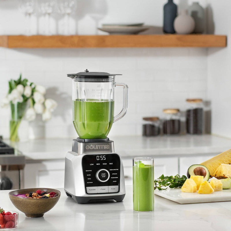 Gourmia Digital Blender with 8 Total Blend Programs, 4 Speeds & Round-Plated Tamper Gray (LOCAL PICKUP ONLY)