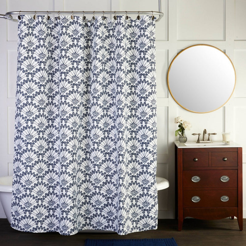 Vern Yip Boho Floral Shower Curtain White - SKL Home