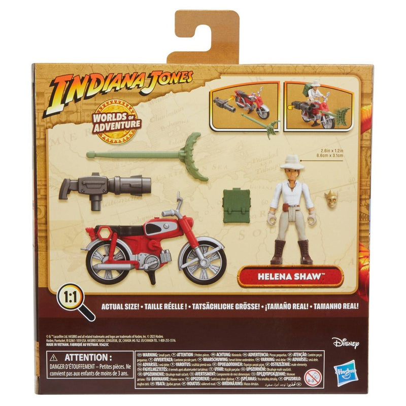 Hasbro Indiana Jones: Worlds of Adventure Helena Shaw with Motorcycle Action Figure