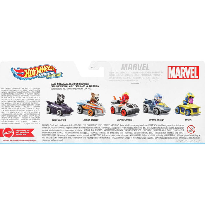 Hot Wheels RacerVerse Marvel Diecast Vehicle Set - 5pk