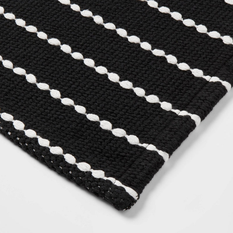 20"x30" Performance Plus Bath Mat Striped Black - Threshold