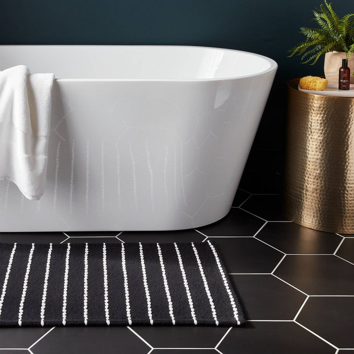 20"x30" Performance Plus Bath Mat Striped Black - Threshold