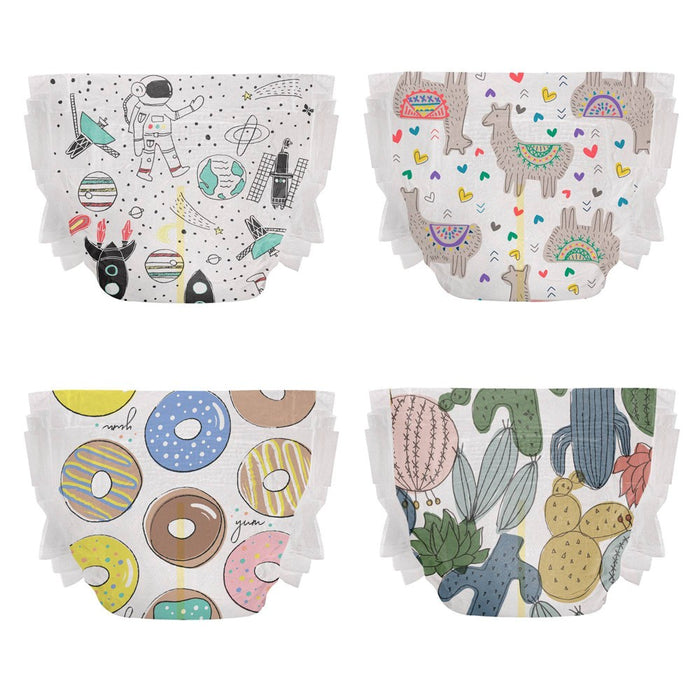 The Honest Company Clean Conscious Disposable Diapers Four Print Pack - Size 4 - 104ct