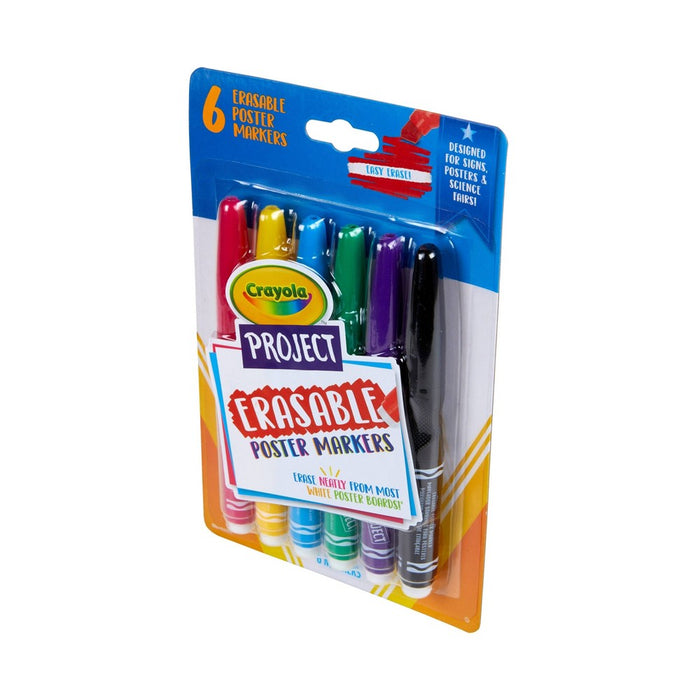 Crayola 6ct Project Erasable Poster Markers