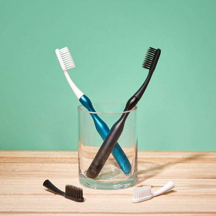 hello Sustainable Manual Toothbrush & Refill - Black