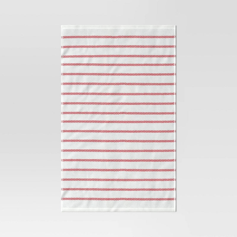 Christmas Striped Kitchen Towel Red - Wondershop