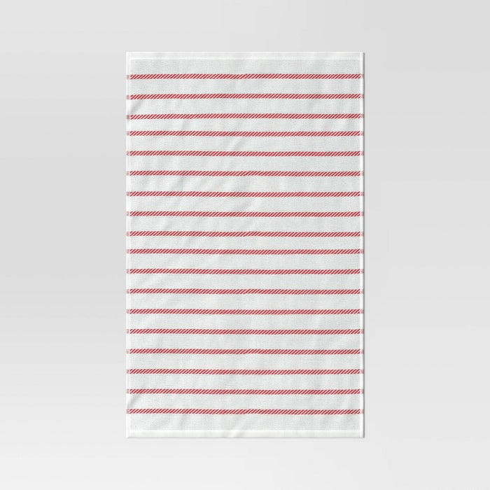 Christmas Striped Kitchen Towel Red - Wondershop