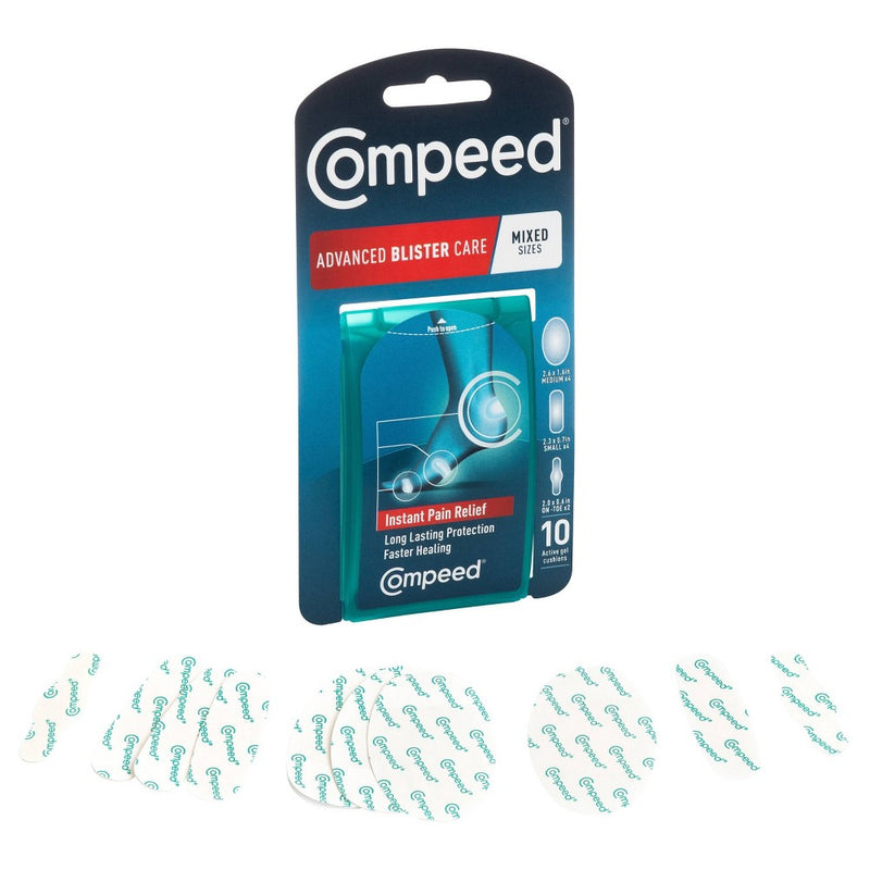 Compeed Advanced Blister Care, Heel and Foot Patches - Clear - 10ct