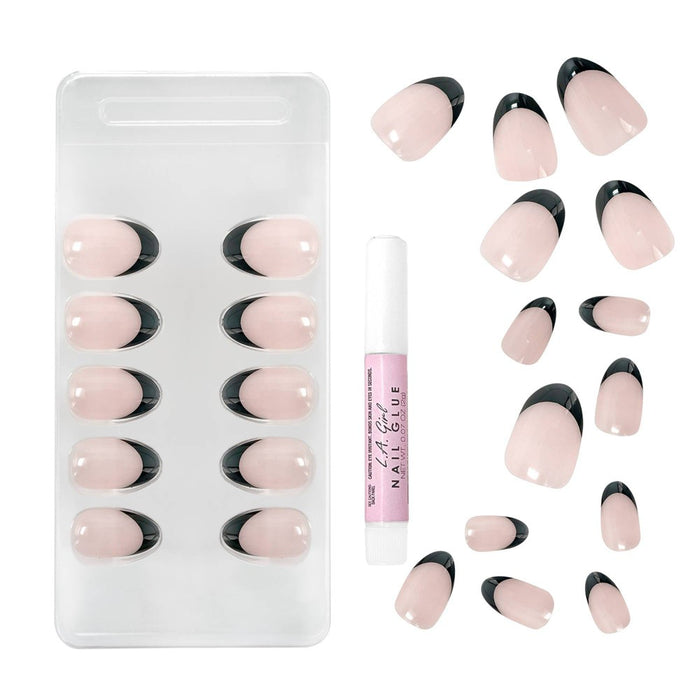 L.A. Girl Oh So Shiny Artificial Fake Nails - Edgy - 25ct