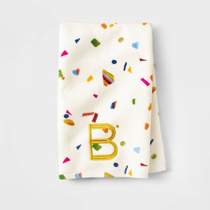 15"x25" Sheared Terry Monogram Hand Towel 'B' - Opalhouse
