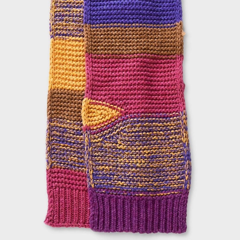 Pre-Consumed Recycled Scarf - Wild Fable Pink/Gold/Navy (LOCAL PICKUP ONLY)