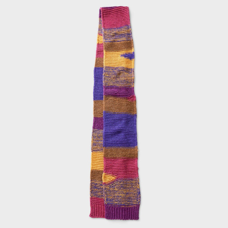 Pre-Consumed Recycled Scarf - Wild Fable Pink/Gold/Navy (LOCAL PICKUP ONLY)