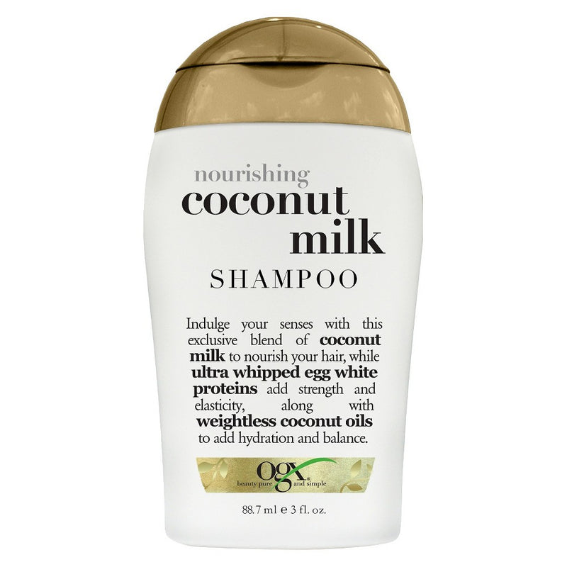 OGX Nourishing + Coconut Milk Moisturizing Shampoo for Strong & Healthy Hair - Trial Size - 3 fl oz