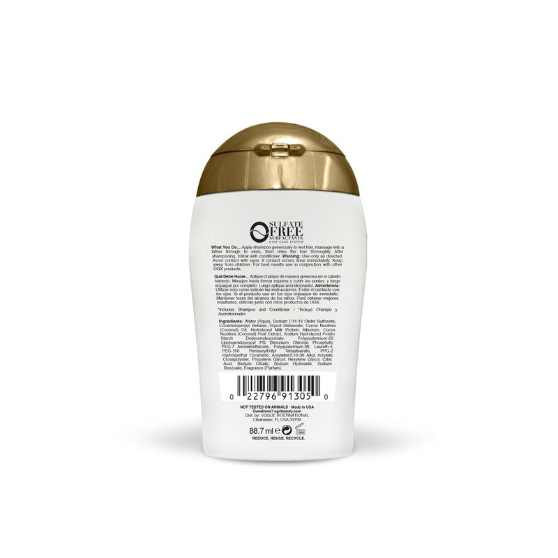 OGX Nourishing + Coconut Milk Moisturizing Shampoo for Strong & Healthy Hair - Trial Size - 3 fl oz