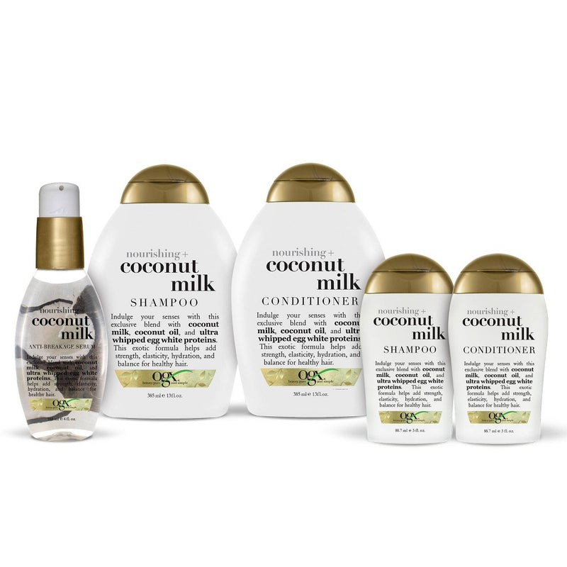 OGX Nourishing + Coconut Milk Moisturizing Shampoo for Strong & Healthy Hair - Trial Size - 3 fl oz