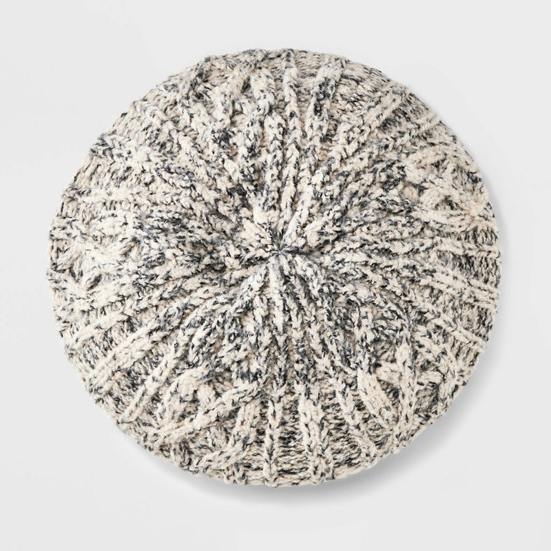 Cable Knit Beret - Universal Thread Gray