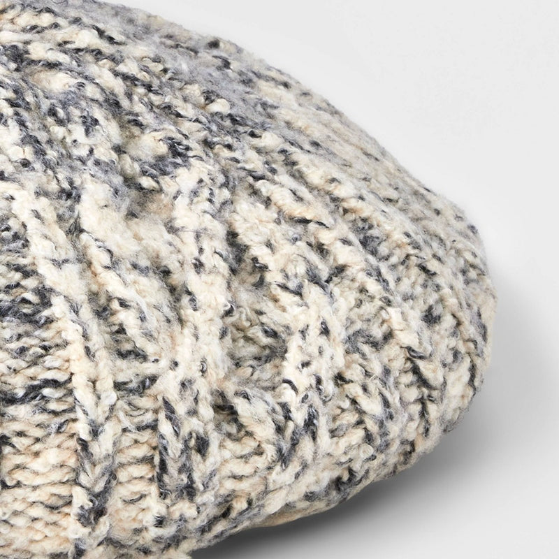 Cable Knit Beret - Universal Thread Gray