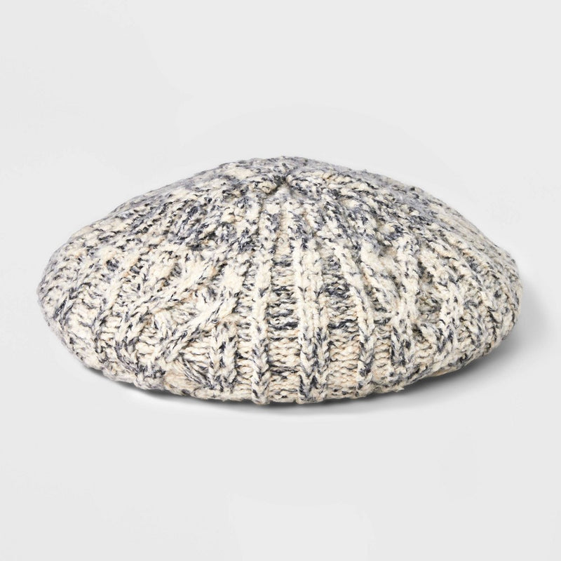 Cable Knit Beret - Universal Thread Gray