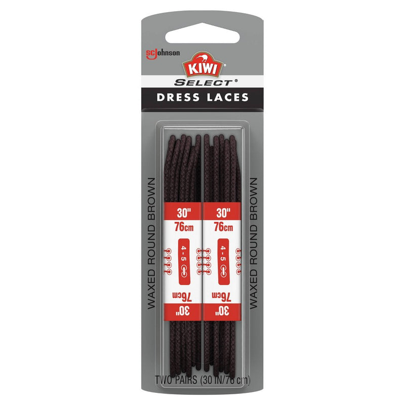 KIWI Select Round Waxed Dress Laces - Brown 30in