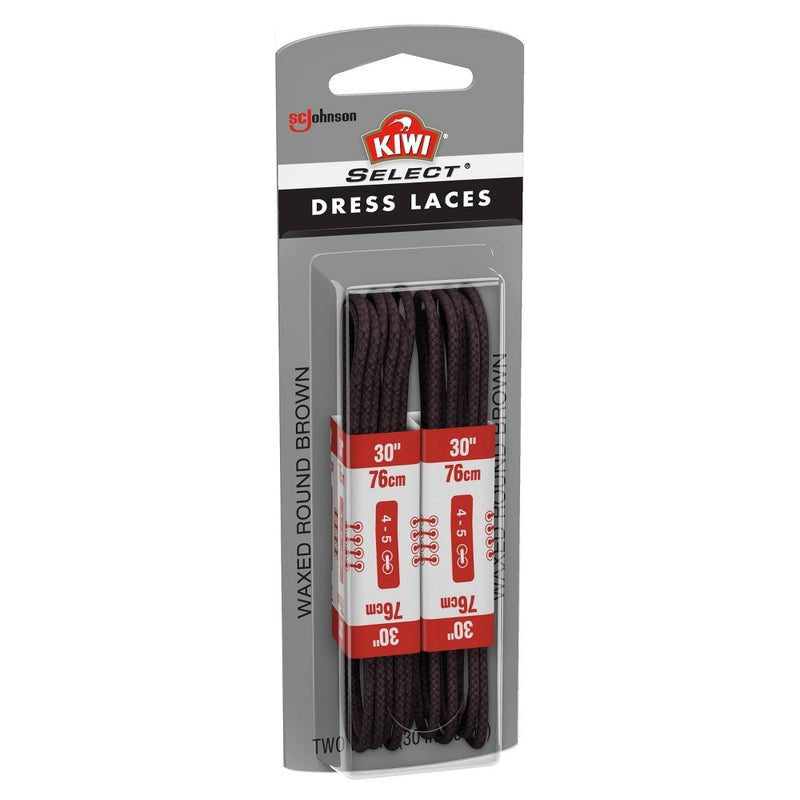 KIWI Select Round Waxed Dress Laces - Brown 30in