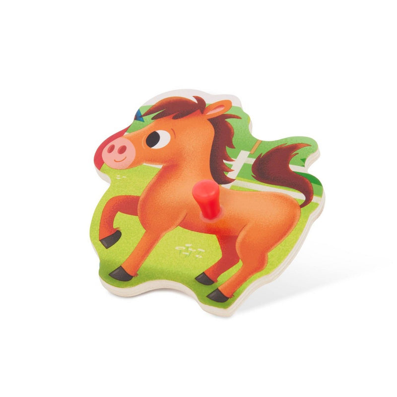 B. toys Peg Puzzles 2pk Peek & Explore - Vehicles & Farm Animals - 18pc