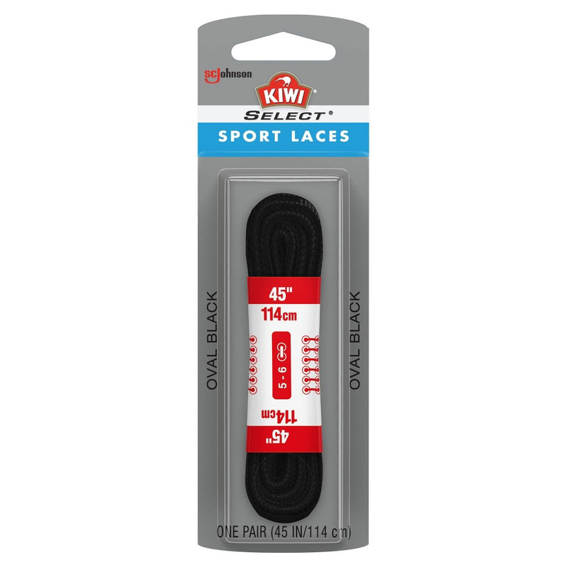 KIWI Select Sport Oval Laces - Charcoal Black 45in