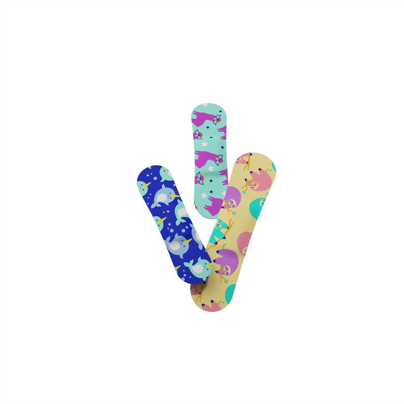 Welly Assorted Kids - Peculiar Pets Llama, Narwhal, Sloth - Adhesive Bandages - 48ct