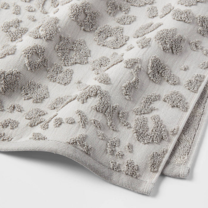 Performance Plus Bath Towel Light Gray Leopard - Threshold