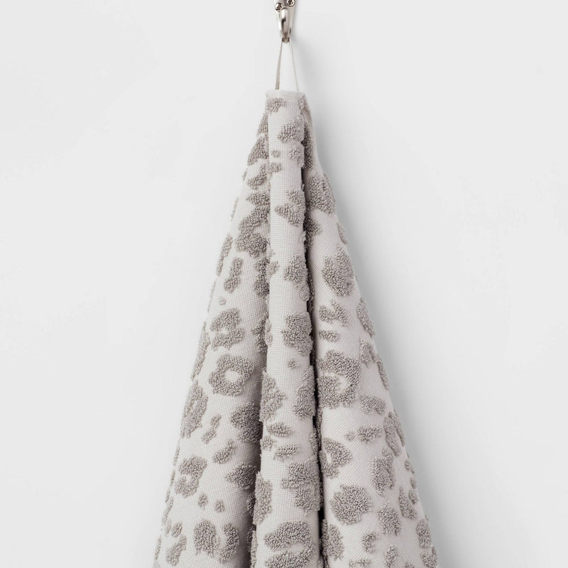 Performance Plus Bath Towel Light Gray Leopard - Threshold