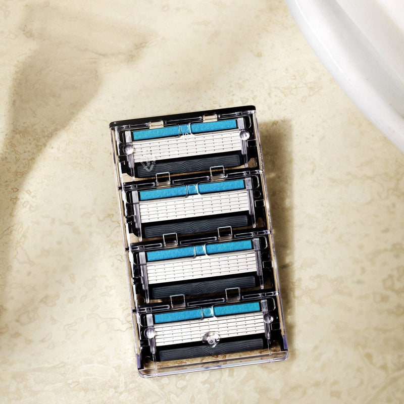 Dollar Shave Club 6-Blade Razor Refill - Compatible with 4 and 6 Blade Handles - 4ct