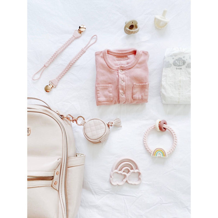 Itzy Ritzy Sweetie Silicone - Soother Pacifier - Buttercream and Toast Braids - 2pk