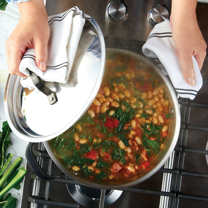 KitchenAid 6qt 5-Ply Clad Stainless Steel Induction Stockpot with Lid Silver