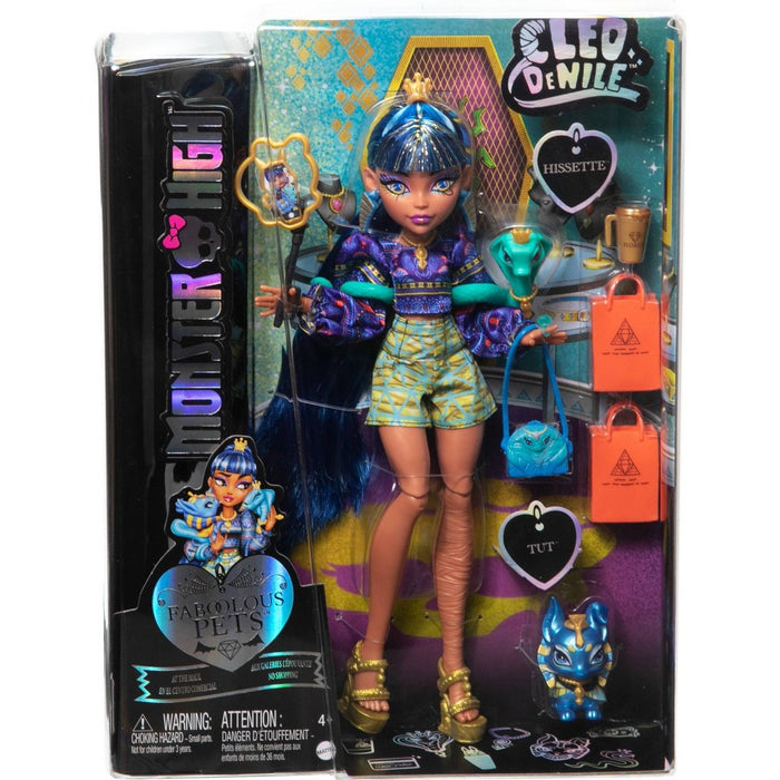 Monster High Faboolous Pets Cleo De Nile Fashion Doll and Two Pets