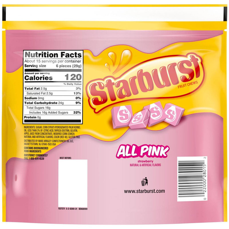 Starburst All Pink Sharing Size Chewy Candy - 15.6oz