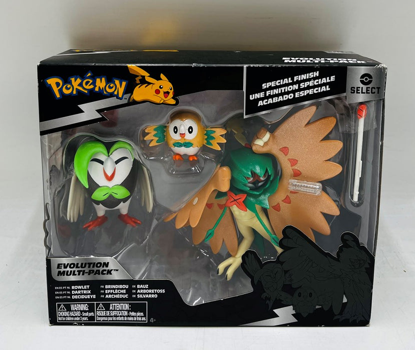 Pokemon Select Evolution Multipack Rowlet/Dartrix/Decidueye Action Set - 3pk